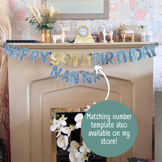 Alphabet Template for Fabric Garland – Uppercase PDF Pattern (Digital Download)