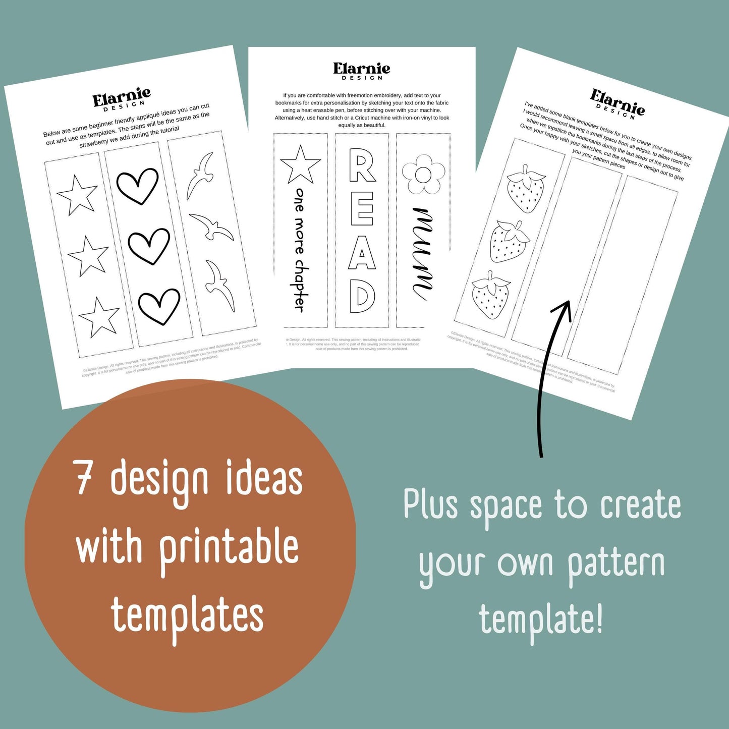 Fabric Bookmark Sewing Pattern – Beginner Friendly PDF Download