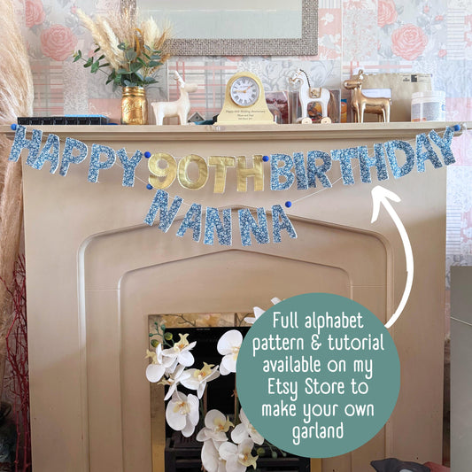 Fabric Number Template (0–9) – PDF Download for Bunting & Garland