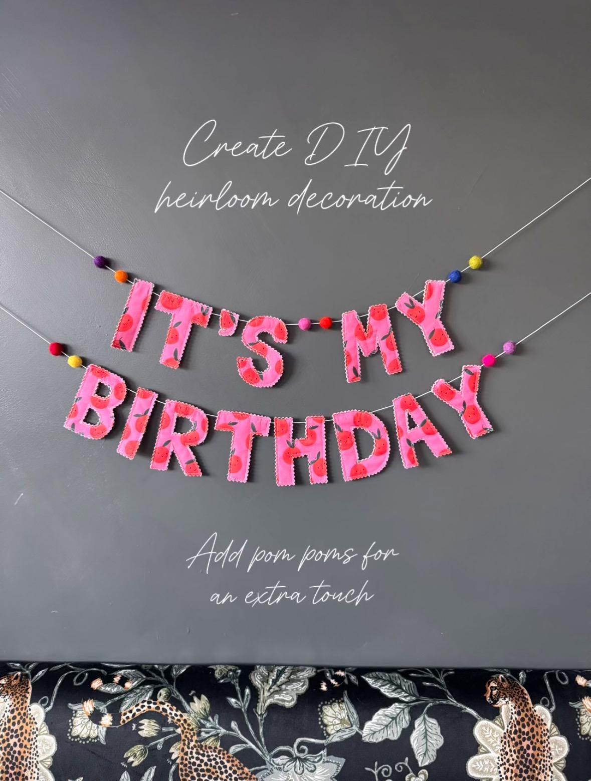 Party Decor Sewing Pattern Bundle – Fabric Crown, Alphabet & Number Templates (PDF Download)
