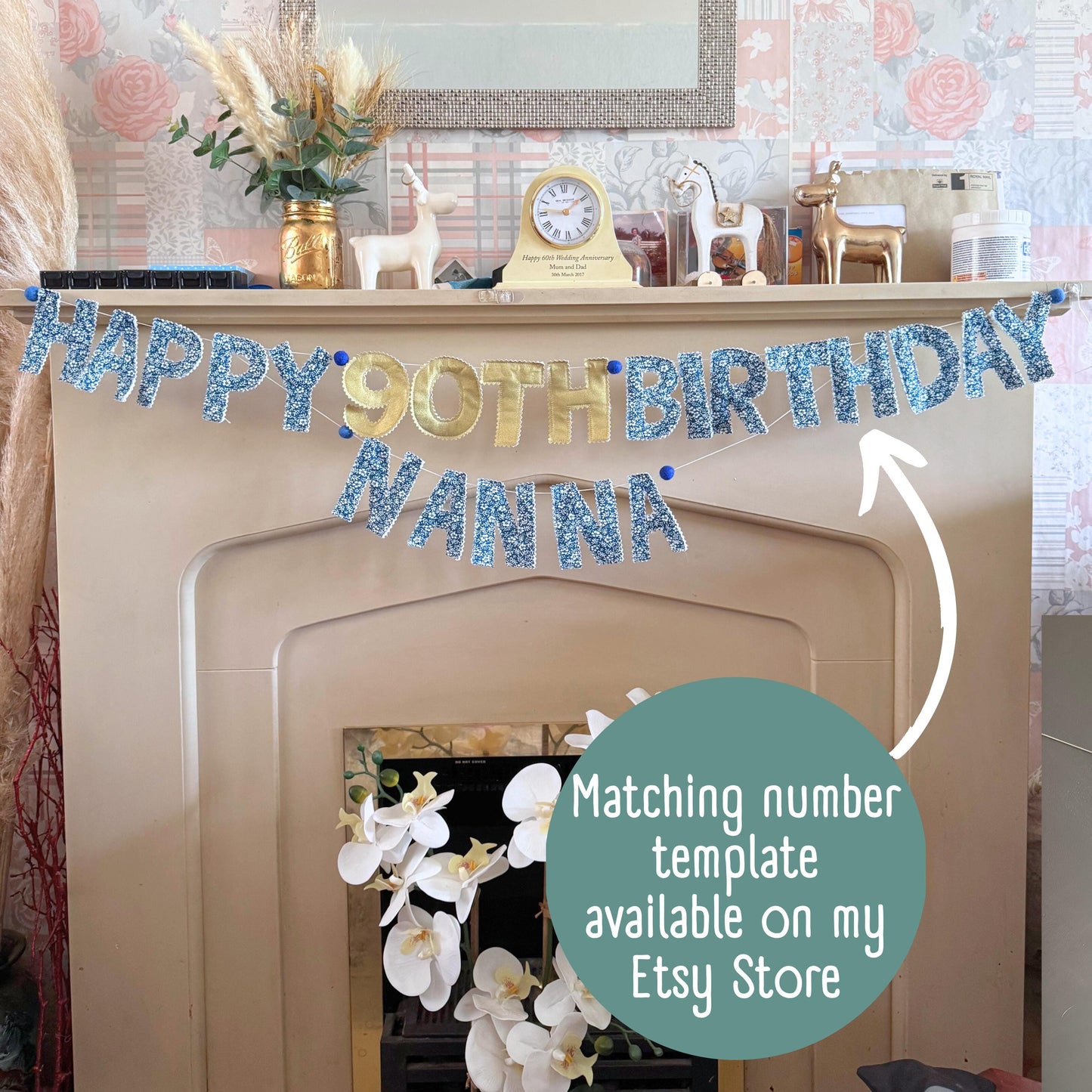 Alphabet Garland Sewing Pattern – Custom Fabric Bunting DIY PDF