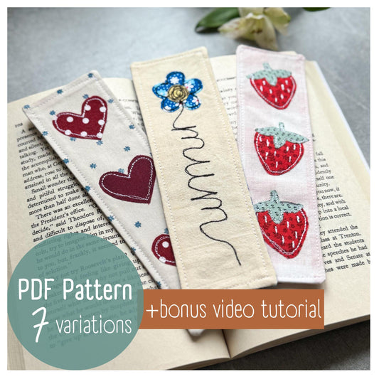 Fabric Bookmark Sewing Pattern – Beginner Friendly PDF Download