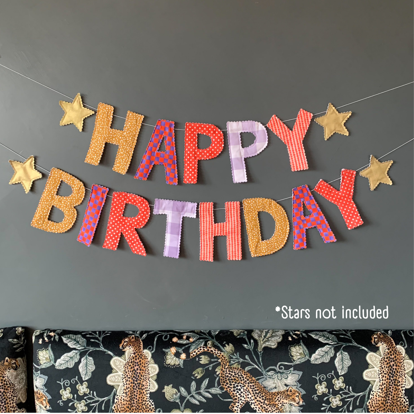 Alphabet Garland Sewing Pattern – Custom Fabric Bunting DIY PDF