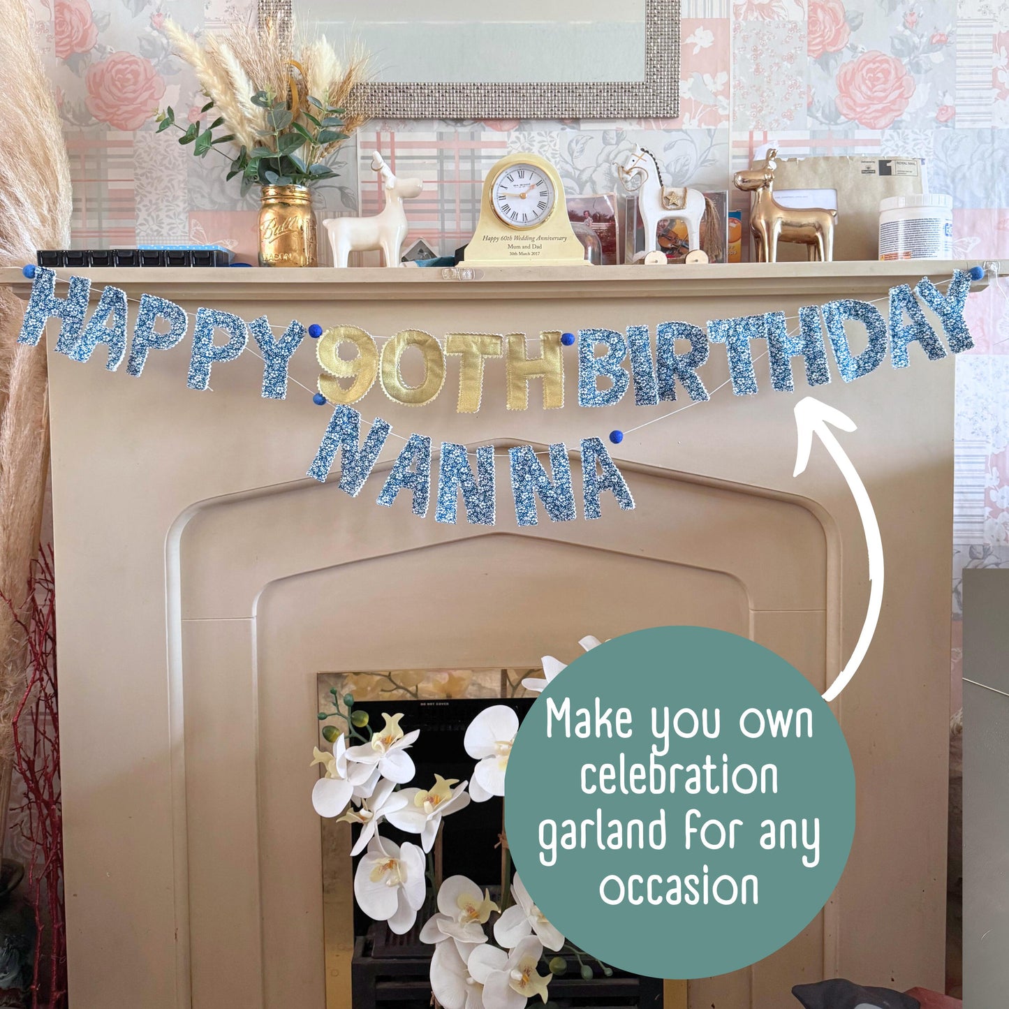 Party Decor Sewing Pattern Bundle – Fabric Crown, Alphabet & Number Templates (PDF Download)